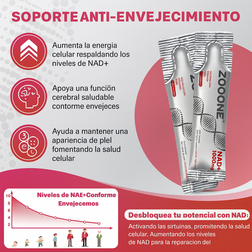 ZOOONE NR1000 | NAD+ Bebida Funcional de Frutos Rojos